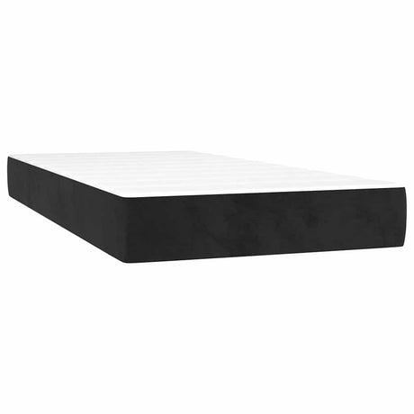 Vidaxl pocketveringmatras medium 80x200x20 cm fluweel zwart