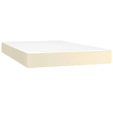 Vidaxl pocketveringmatras medium 120x200x20 cm kunstleer crèmekleurig