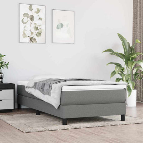 Vidaxl pocketveringmatras medium twin 100x190x20 cm stof donkergrijs