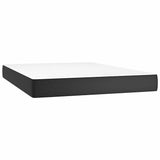 Vidaxl pocketveringmatras medium full 137x190x20 cm kunstleer zwart