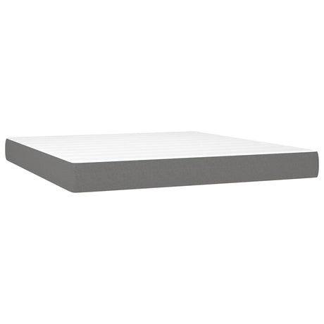 Vidaxl pocketveringmatras medium queen 152x203x20 cm stof donkergrijs