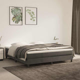 Vidaxl pocketveermatras medium queen 152x203x20 cm fluweel donkergrijs