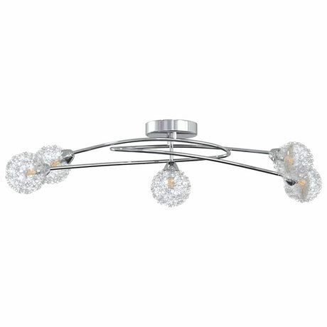 Lampa sufitowa Vidaxl z czapkami z drutu siatki 5xG9