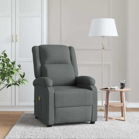 Vidaxl massagestoel stof donkergrijs