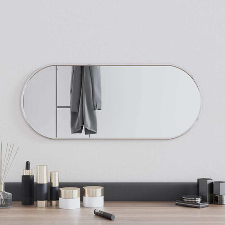 Vidaxl Wall Mirror 60x25 cm owalny srebrny kolor