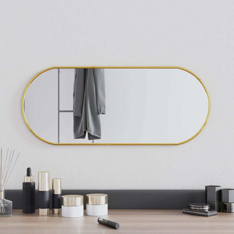 Vidaxl Wall Mirror 60x25 cm owalny złoty kolor