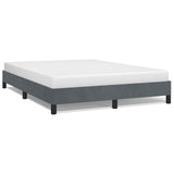 Vidaxl bedframe zonder matras donkergrijs 137x190 cm volledig fluweel