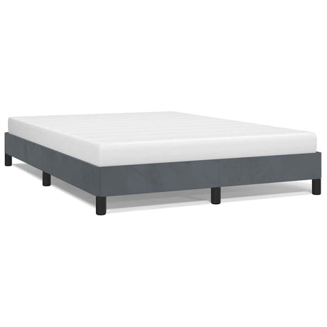 Vidaxl bedframe zonder matras donkergrijs 137x190 cm volledig fluweel
