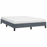 Vidaxl bedframe zonder matras donkergrijs 137x190 cm volledig fluweel