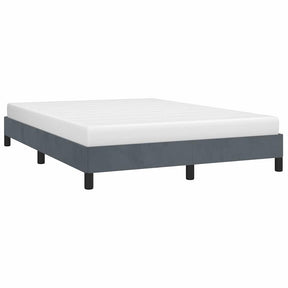 Vidaxl bedframe zonder matras donkergrijs 137x190 cm volledig fluweel