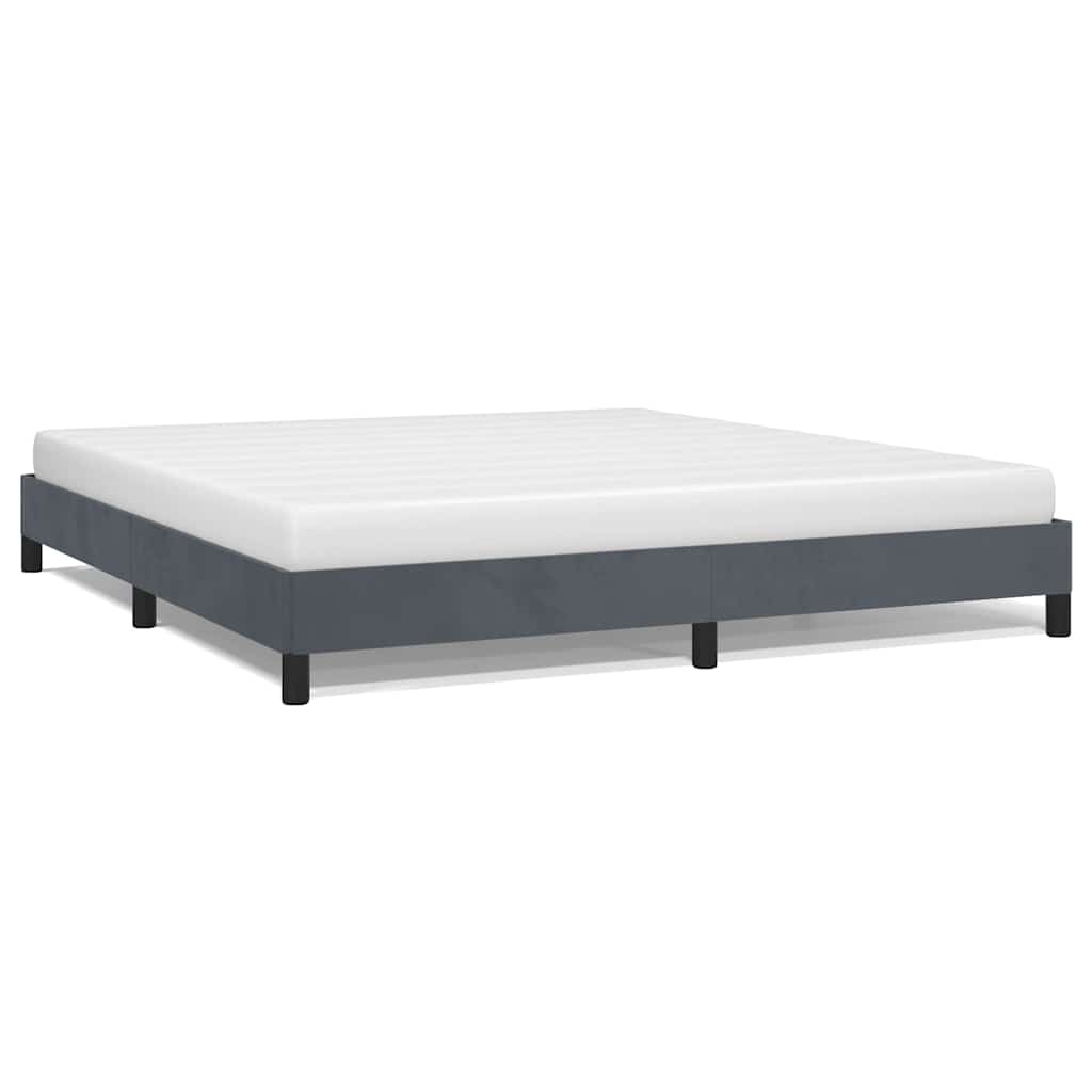 Vidaxl bedframe zonder matras donkergrijs california king-formaat fluweel