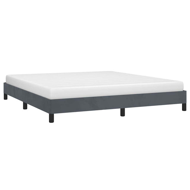 Vidaxl bedframe zonder matras donkergrijs california king-formaat fluweel