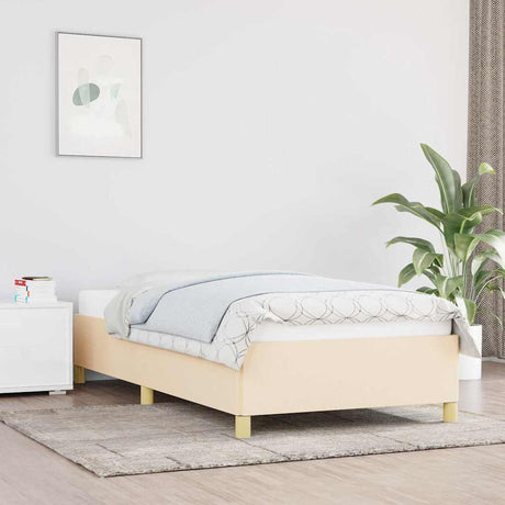 Vidaxl bedframe zonder matras 80x200 cm stof crèmekleurig