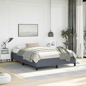 Vidaxl bedframe zonder matras donkergrijs 137x190 cm fluweel