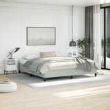 Vidaxl bedframe zonder matras lichtgrijs 193x203 cm kingsize fluweel