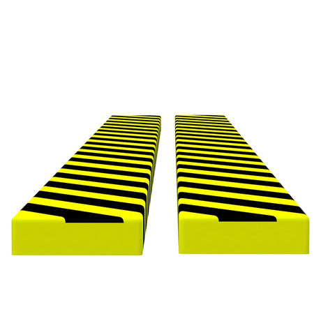 Vidaxl Corner Protectory 2 szt. 6x2x101,5 cm PU żółty i czarny