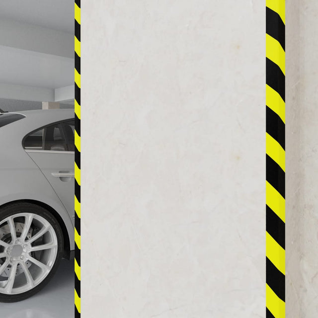 Vidaxl Corner Protectors 2 ST 4,5x4,5x104 cm PU żółty i czarny