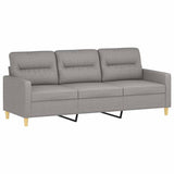 Vidaxl driezitsbank 180 cm stof lichtgrijs