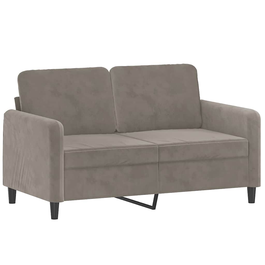 Vidaxl tweezitsbank 120 cm fluweel lichtgrijs