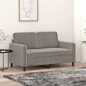 Vidaxl tweezitsbank 120 cm fluweel lichtgrijs