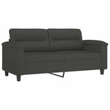 Vidaxl tweezitsbank 140 cm microvezelstof donkergrijs