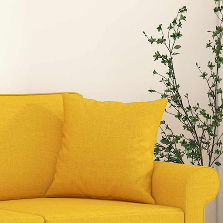 Vidaxl Dekoracyjne poduszki 2 St 40x40 cm Materiał Lekko żółty