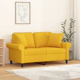 Vidaxl Dekoracyjne poduszki 2 St 40x40 cm Materiał Lekko żółty