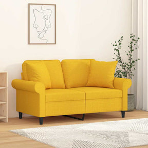Vidaxl Dekoracyjne poduszki 2 St 40x40 cm Materiał Lekko żółty