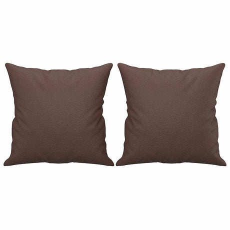 Vidaxl Dekoracyjne poduszki 2 St 40x40 cm sztuczna skórzana brąz