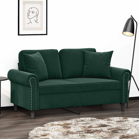 Vidaxl Dekoracyjne poduszki 2 St 40x40 cm Velvet Dark Green