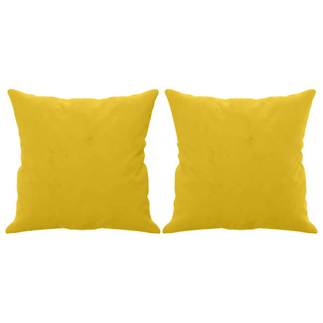 Vidaxl Dekoracyjne poduszki 2 St 40x40 cm aksamitne żółte
