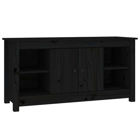 Vidaxl tv-meubel 103x36,5x52 cm massief grenenhout zwart