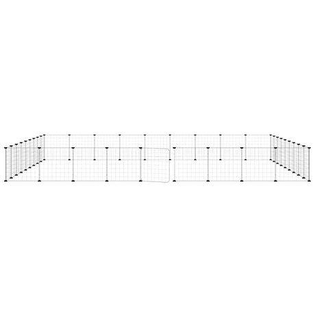 Klatka dla zwierząt Vidaxxl z drzwiami, 36 paneli, 35x35 cm, stal czarna