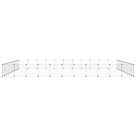 Klatka dla zwierząt Vidaxxl z drzwiami, 44 panele, 35x35 cm, stal czarna