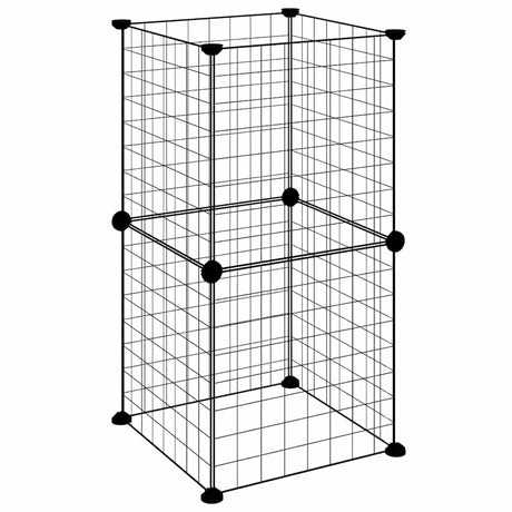 Klatka Vidaxl Pets z 8 paneli 35x35 cm stalowa czarna