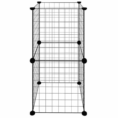 Klatka Vidaxl Pets z 8 paneli 35x35 cm stalowa czarna