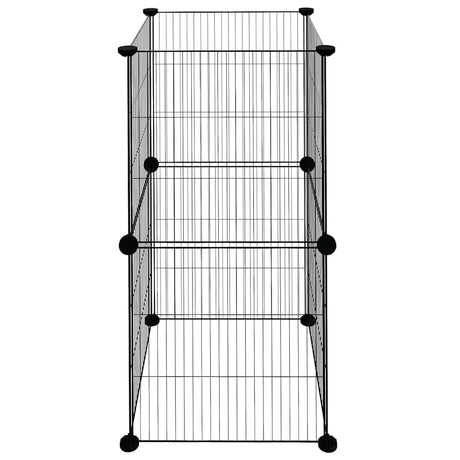 Klatka Vidaxl Pets z 8 paneli 35x35 cm stalowa czarna