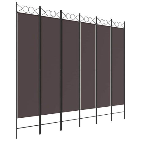 Vidaxl kamerscherm met 6 panelen 240x200 cm stof bruin