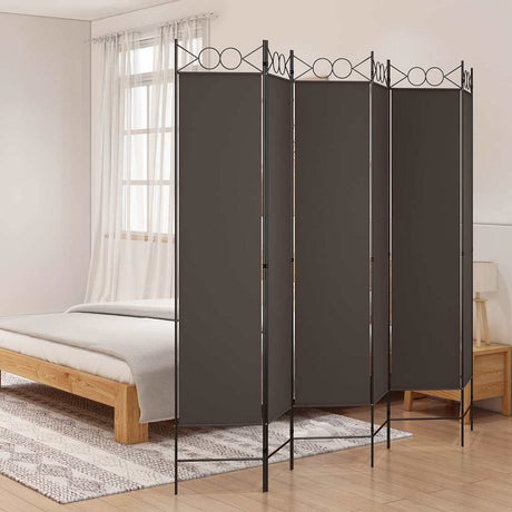 Vidaxl kamerscherm met 6 panelen 240x200 cm stof bruin