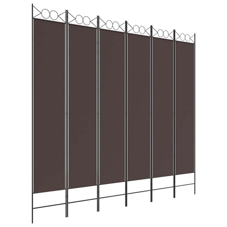 Vidaxl kamerscherm met 6 panelen 300x220 cm stof bruin