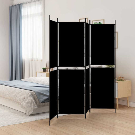 Vidaxl kamerscherm met 4 panelen 200x200 cm stof zwart