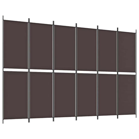 Vidaxl kamerscherm met 6 panelen 300x200 cm stof bruin