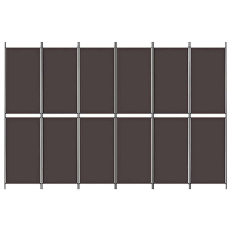 Vidaxl kamerscherm met 6 panelen 300x200 cm stof bruin
