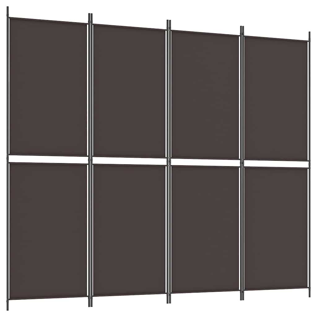 Vidaxl kamerscherm met 4 panelen 200x220 cm stof bruin