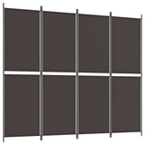 Vidaxl kamerscherm met 4 panelen 200x220 cm stof bruin