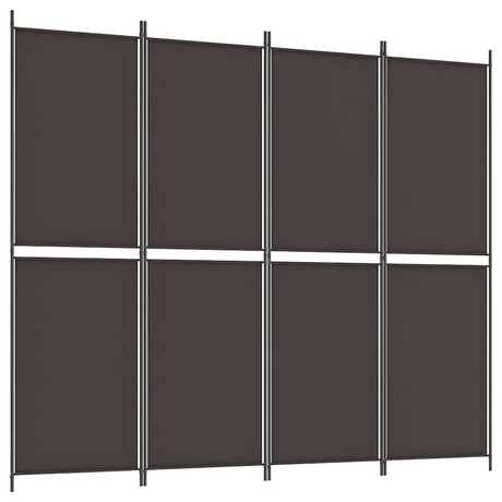 Vidaxl kamerscherm met 4 panelen 200x220 cm stof bruin