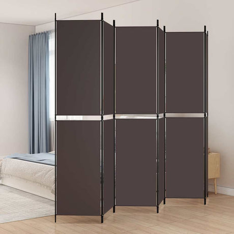Vidaxl kamerscherm met 6 panelen 300x220 cm stof bruin
