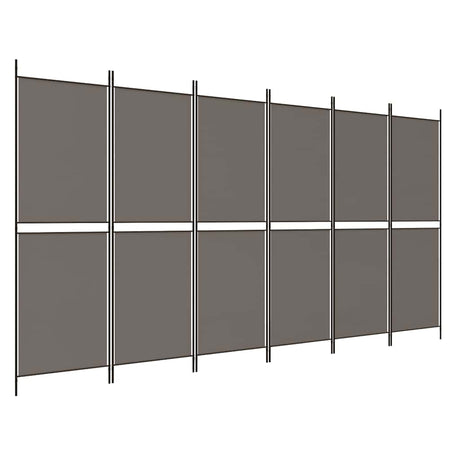 Vidaxl kamerscherm met 6 panelen 300x220 cm stof antracietkleurig