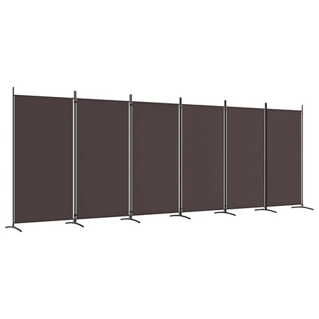 Vidaxl kamerscherm met 6 panelen 520x180 cm stof bruin