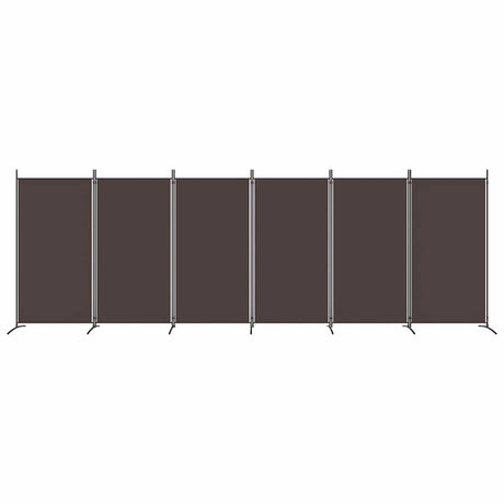 Vidaxl kamerscherm met 6 panelen 520x180 cm stof bruin